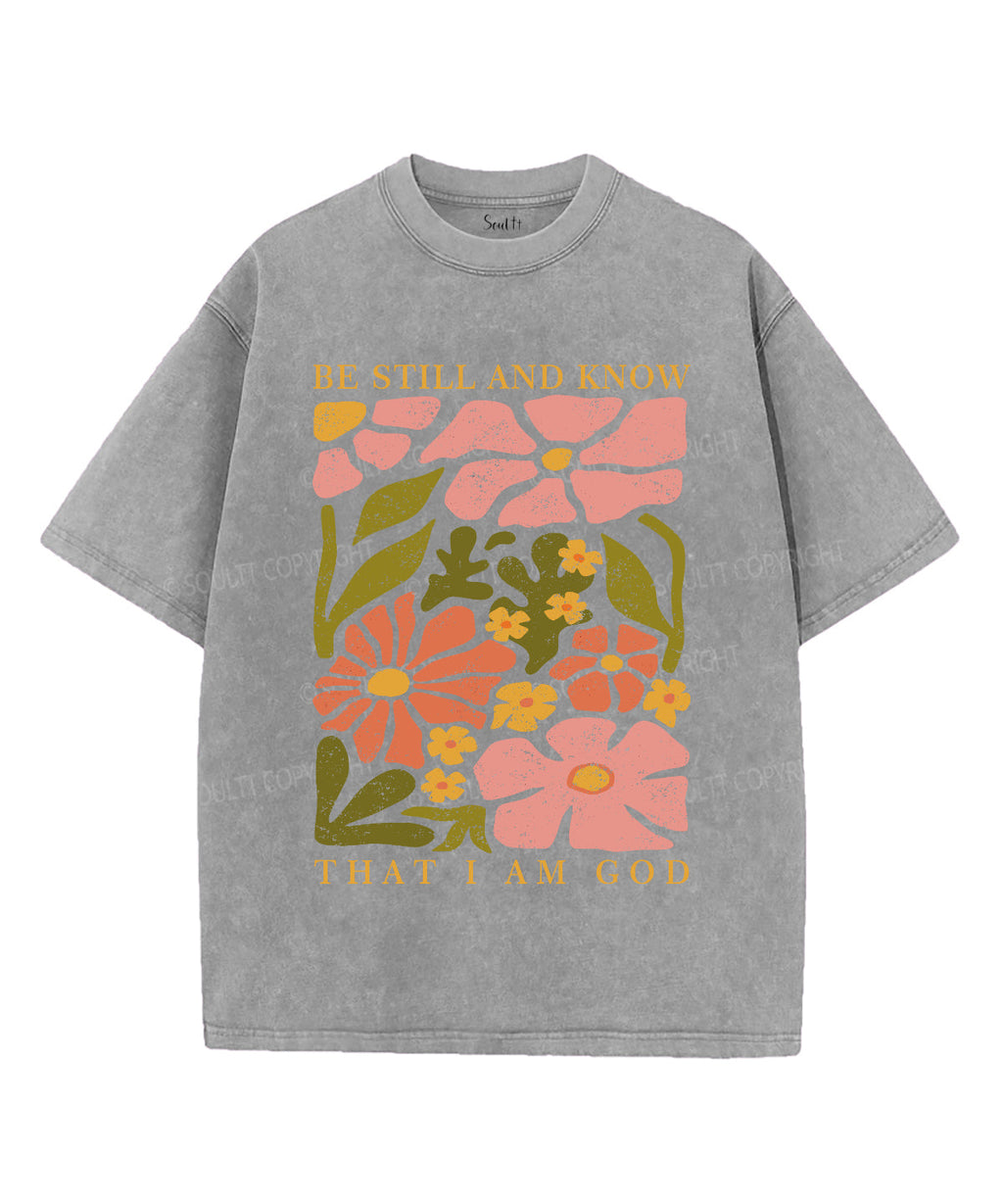 Be Still And Know Unisex Washed Christian T-shirt Style005 Hoodie, Sweatshirt | CiraTrend.com (Image 2)