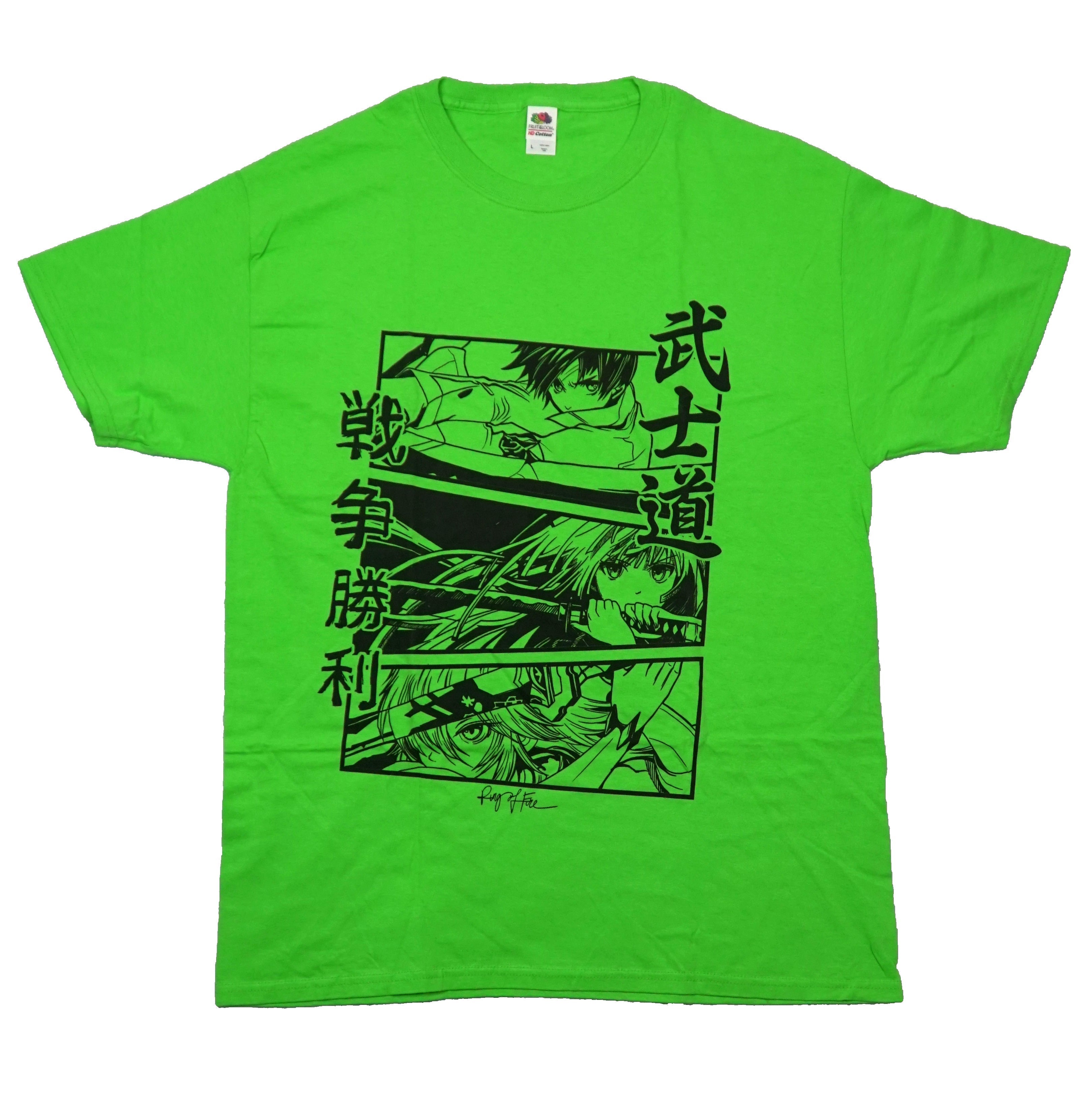 Ring of Fire Mens T-Shirt - 4 Boxed Girl Images Above Kanji Hoodie, Sweatshirt | CiraTrend.com