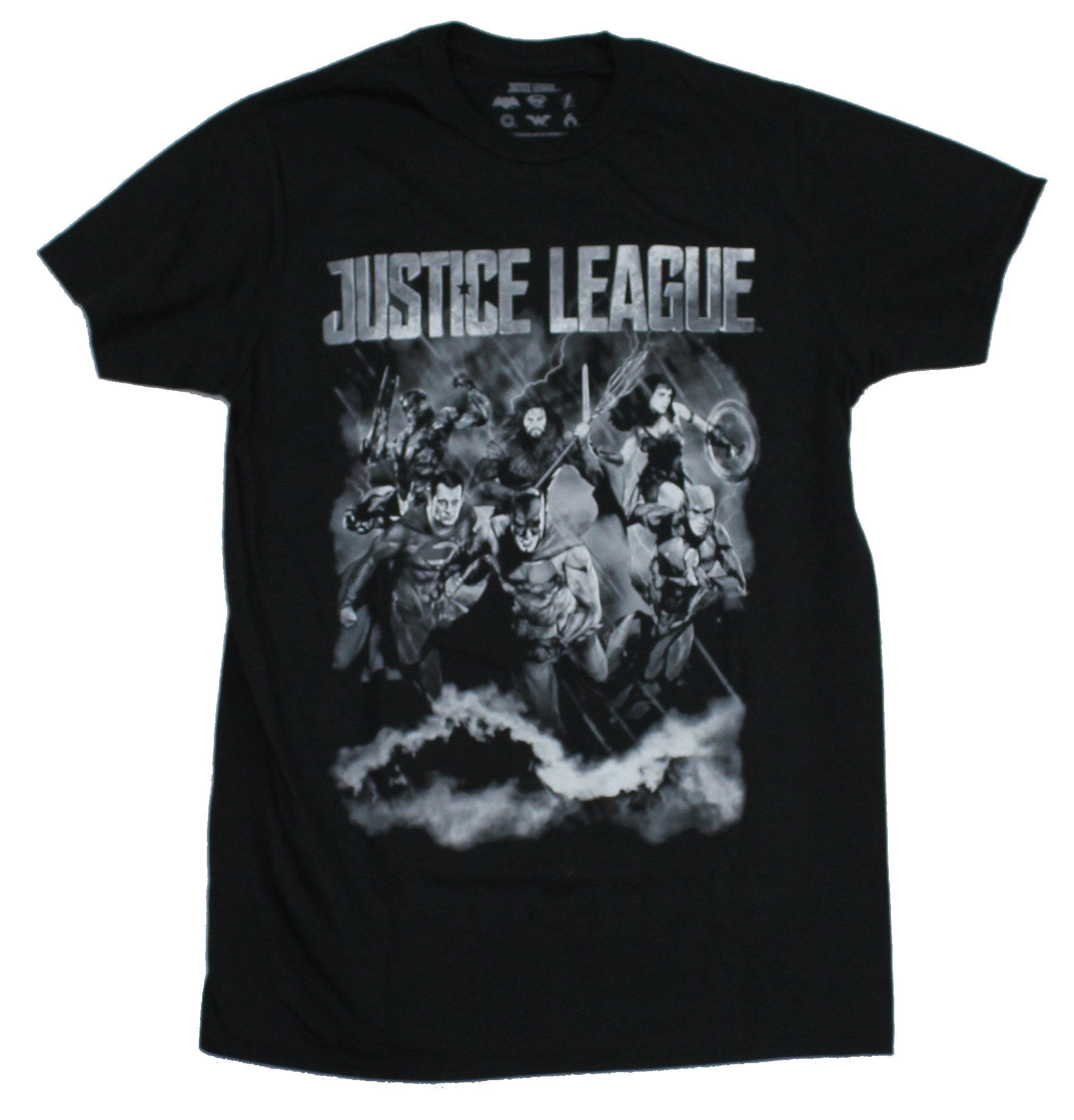 Justice League Mens T-Shirt - White Printed Photorealistic Action Team Image Hoodie, Sweatshirt | CiraTrend.com