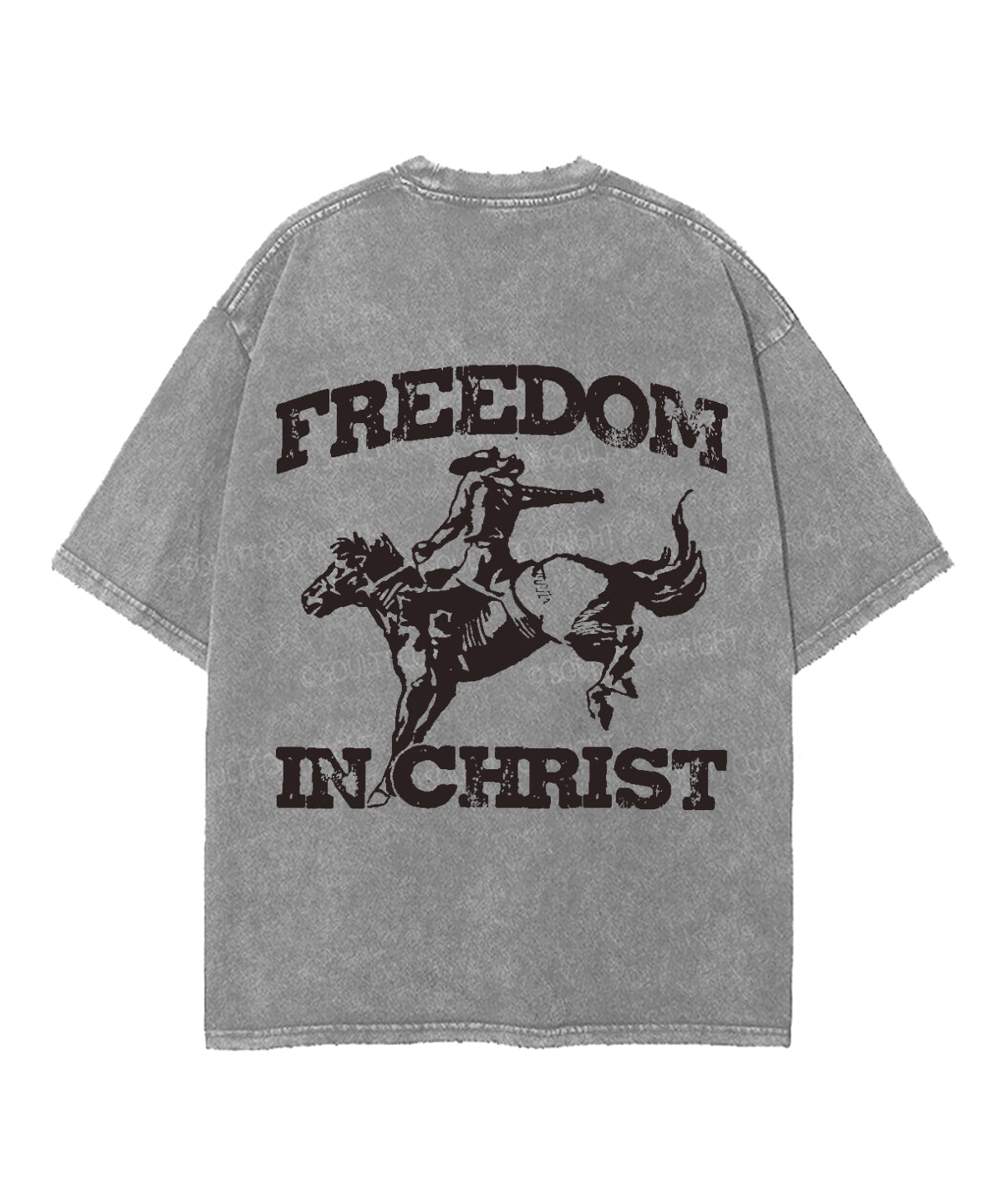 Freedom in Christ Double Sided Unisex Washed Christian T-shirt Hoodie, Sweatshirt | CiraTrend.com (Image 5)