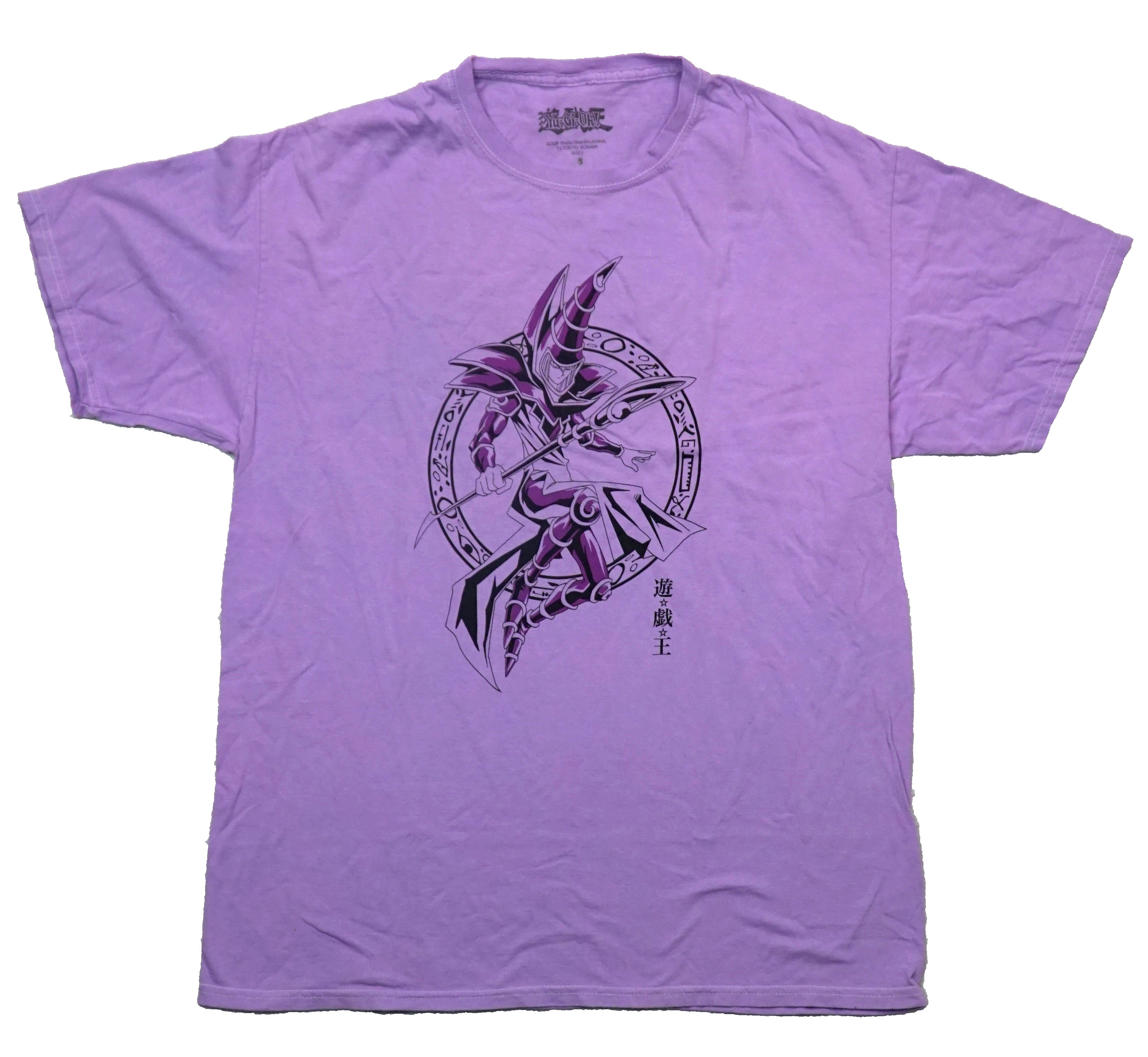 Yu-Gi-Oh Mens T-Shirt - Purple, Black Image of Dark Magician In Circle Hoodie, Sweatshirt | CiraTrend.com