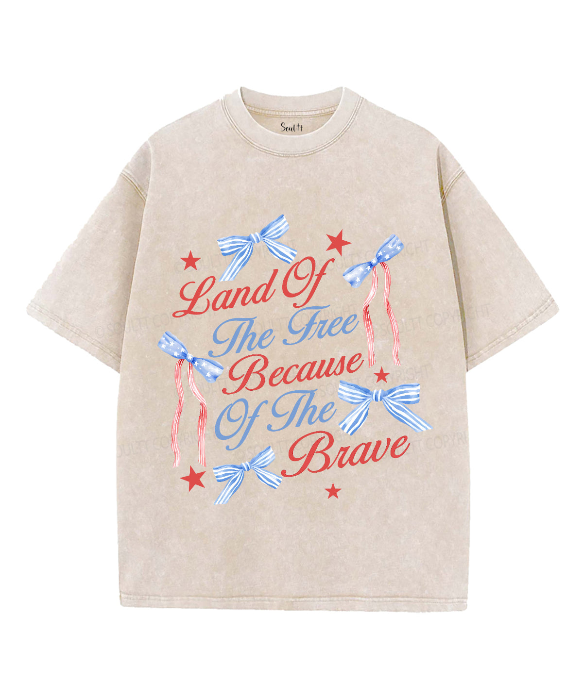 Land Of The Free Unisex Washed Christian T-shirt Hoodie, Sweatshirt | CiraTrend.com (Image 4)