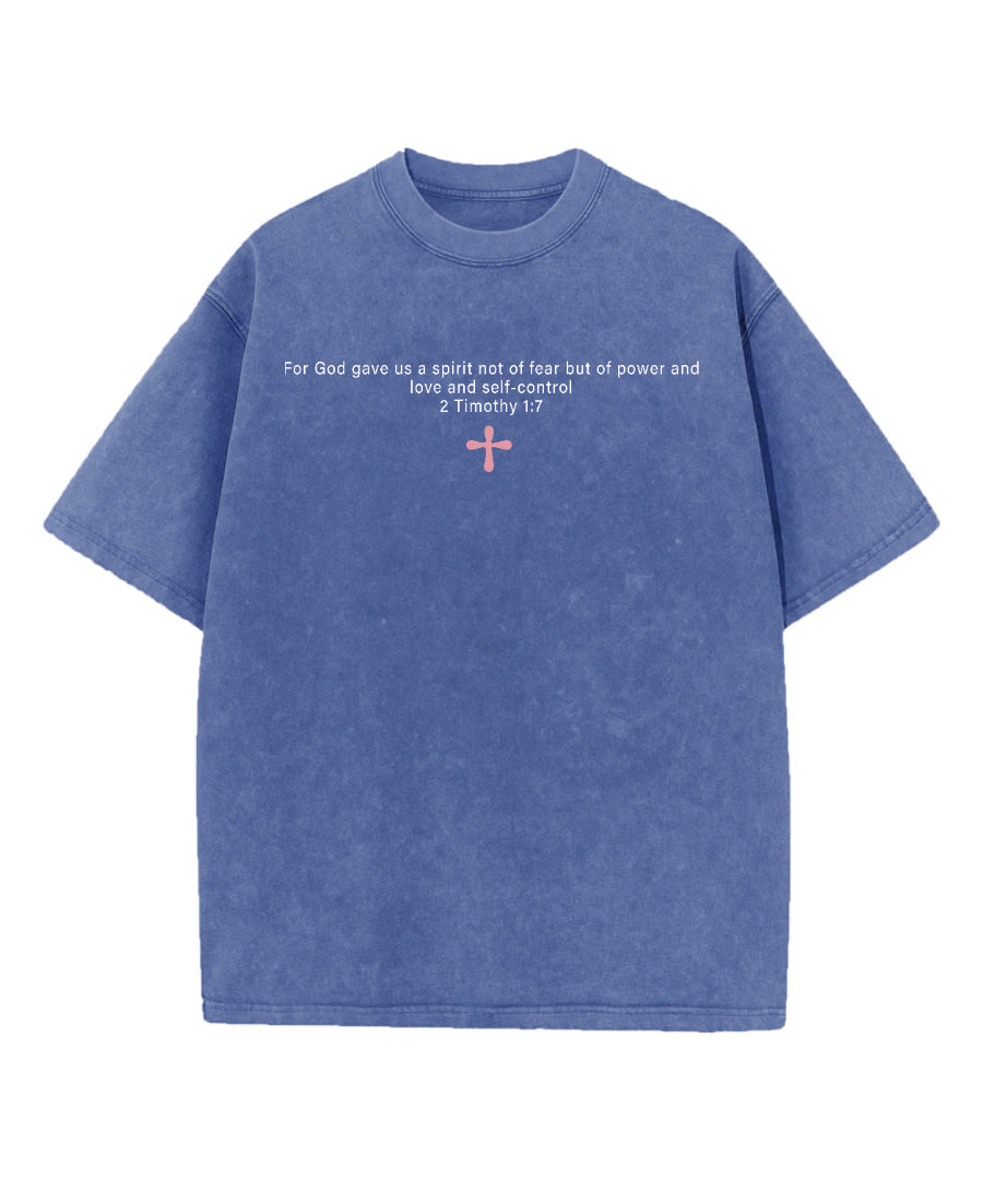 Faith Over Fear Double Side Design Washed Christian T-shirt Hoodie, Sweatshirt | CiraTrend.com (Image 5)