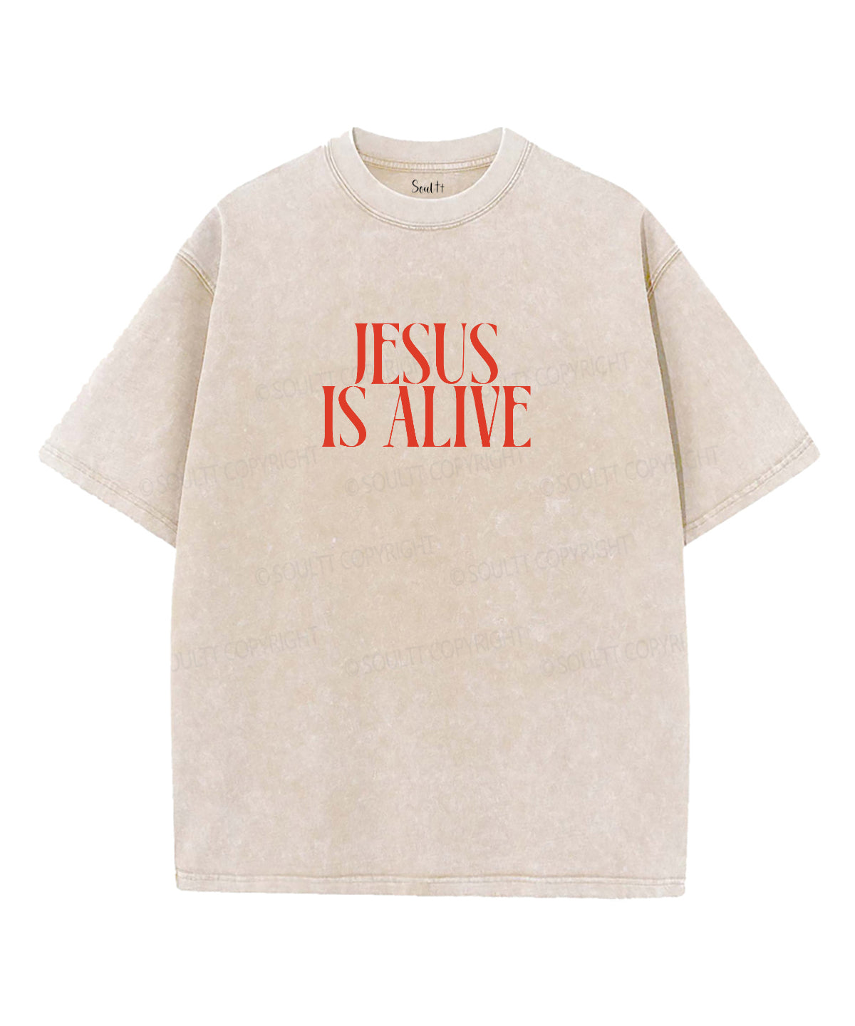Jesus Is Alive Double Sided Unisex Washed Christian T-shirt Hoodie, Sweatshirt | CiraTrend.com (Image 2)