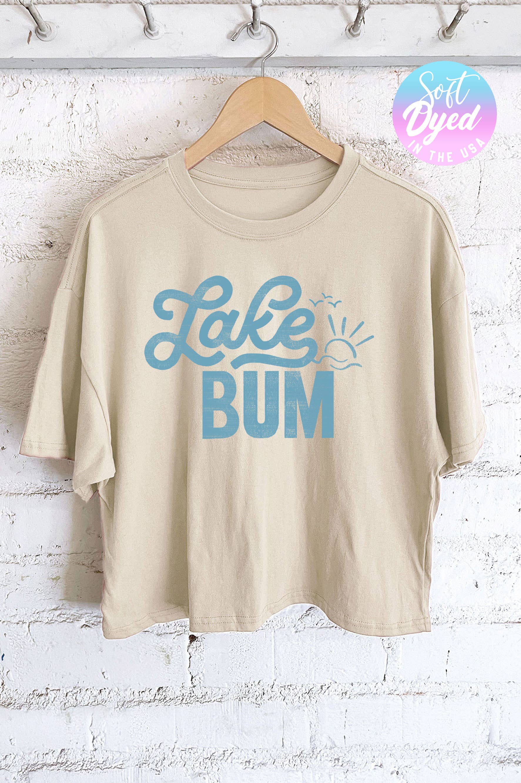 Lake Bum Graphic Long Crop Top