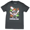 Chainsaw Man Mens T-Shirt - Chibi Denji Paint & Blood Splatter Hoodie, Sweatshirt | CiraTrend.com