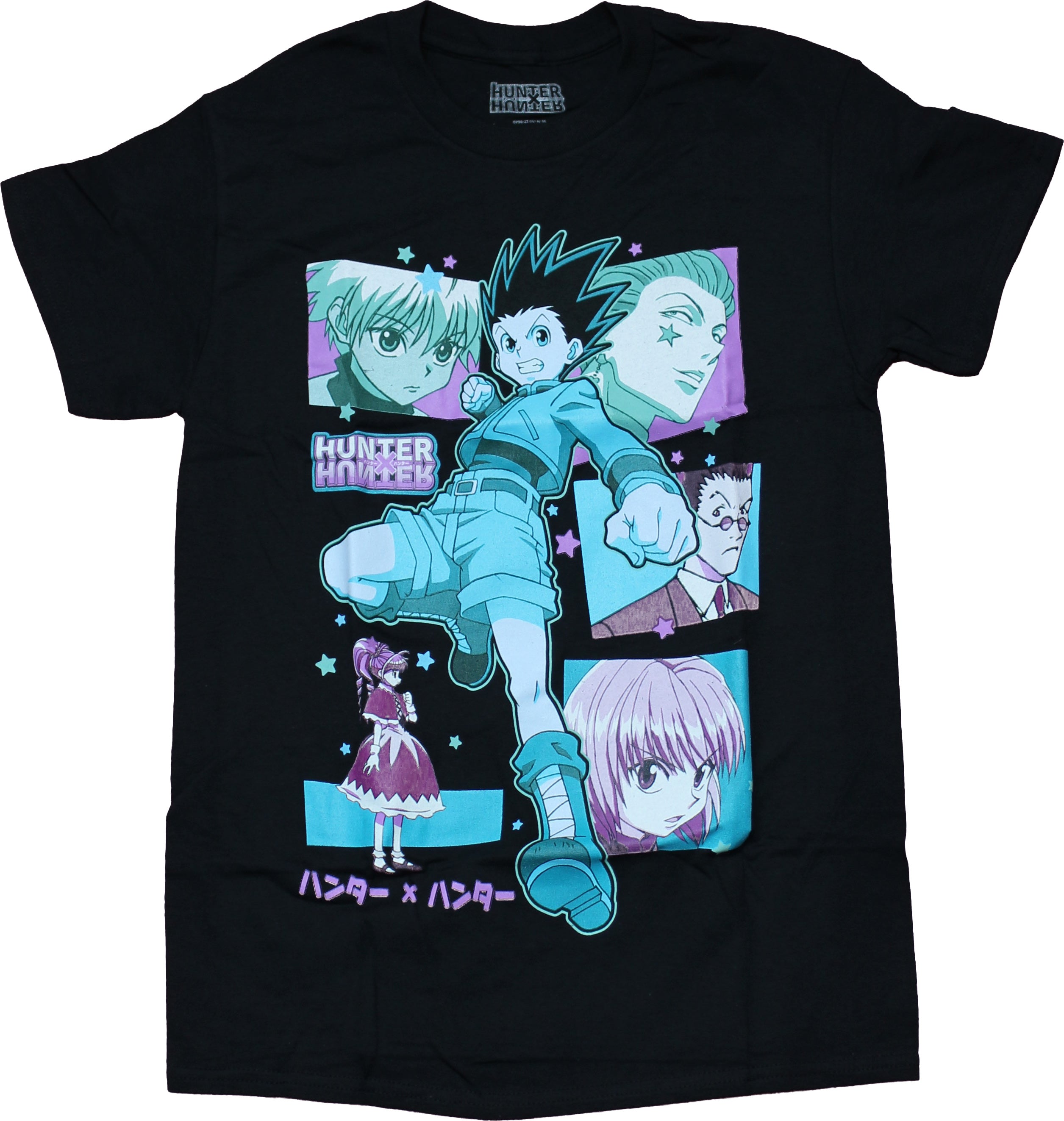 Hunter X Hunter Mens T-Shirt - Aqua &  Character Collage Hoodie, Sweatshirt | CiraTrend.com