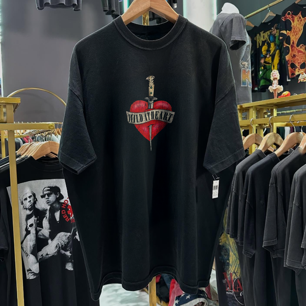 1990 WILD AT HEART 'DAVID LYNCH' RARE WASHED BLACK T-SHIRT