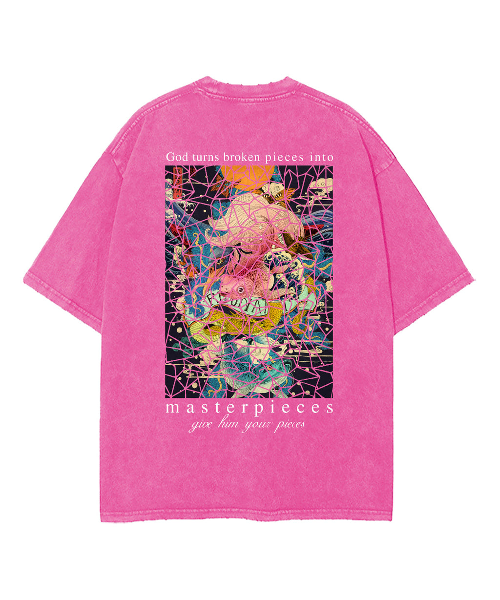 Ukiyo-e God Turns Double Sided Washed Christian T-shirt Hoodie, Sweatshirt | CiraTrend.com (Image 5)