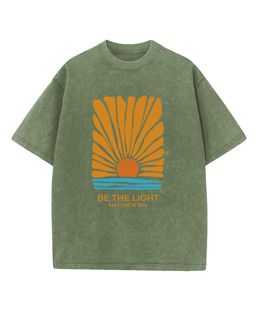 Be The Light Washed Christian T-shirt Style003 Hoodie, Sweatshirt | CiraTrend.com (Image 3)