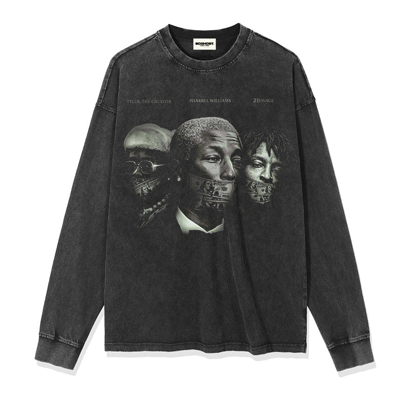 "TYLER THE CREATOR" " PHARREL WILLIAM" " 21SAVAGE" SWEATSHIRT 2024