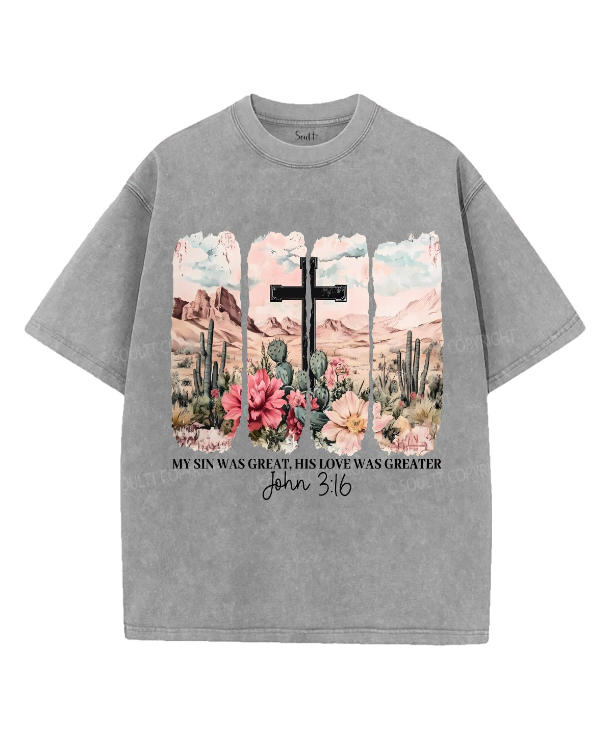 His Love Was Greater Unisex Washed Christian T-shirt Style003 Hoodie, Sweatshirt | CiraTrend.com (Image 2)