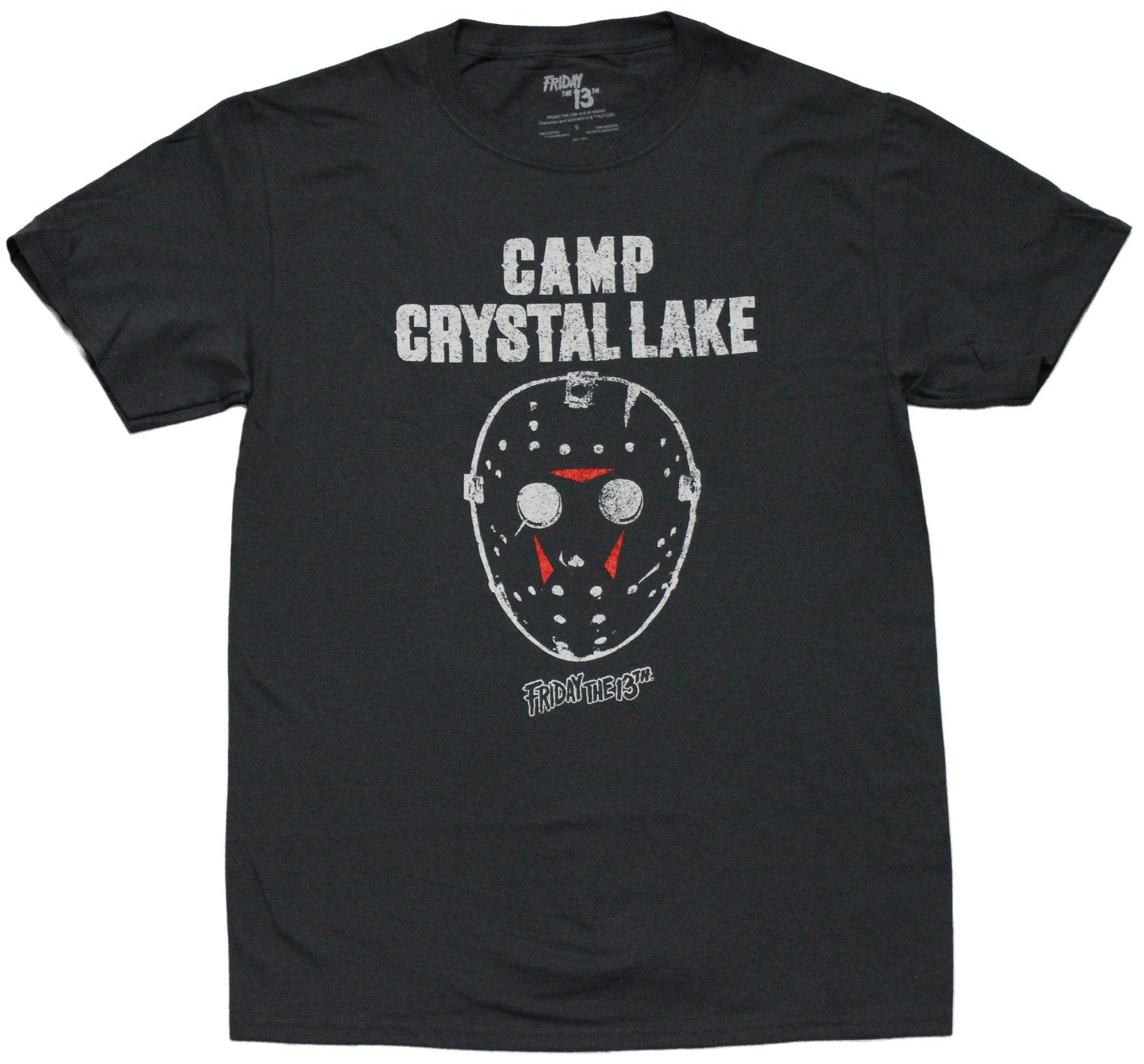 Friday the 13th Mens T-Shirt - Camp Krystal Lake Name over Mask Hoodie, Sweatshirt | CiraTrend.com