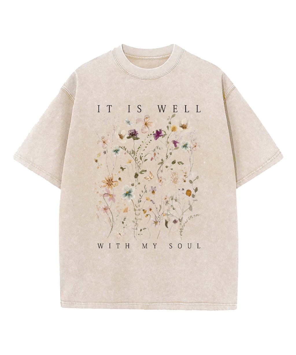 It Is Well With My Soul Washed Christian T-shirt Style002 Hoodie, Sweatshirt | CiraTrend.com (Image 5)