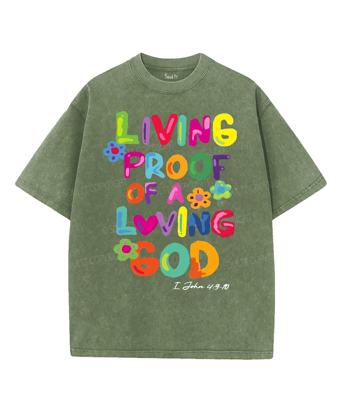 Loving God Unisex Washed Christian T-shirt Hoodie, Sweatshirt | CiraTrend.com (Image 4)