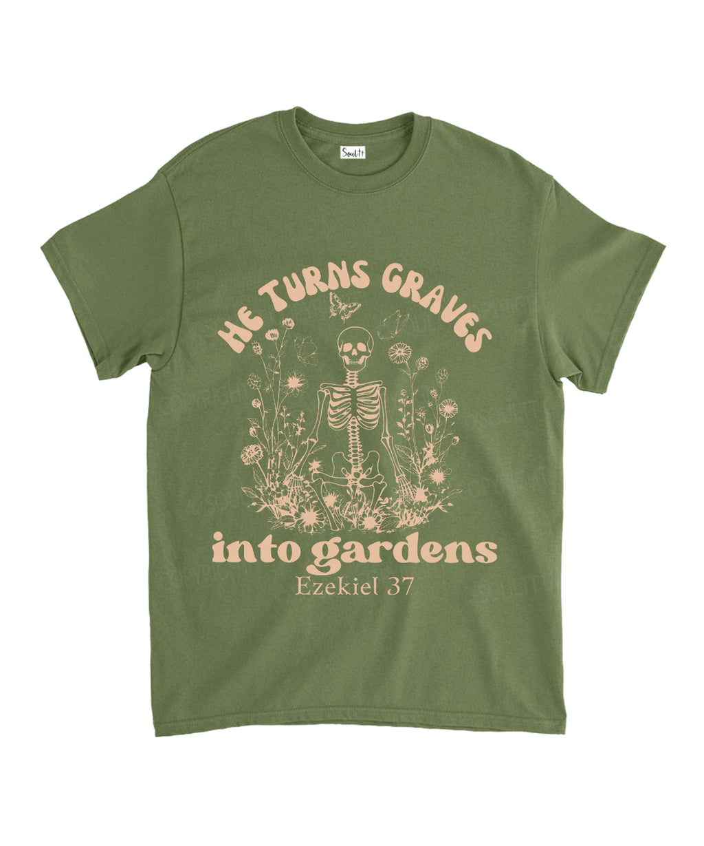 He Turns Graves Cotton Christian T-Shirts, Hoodie, Sweatshirt