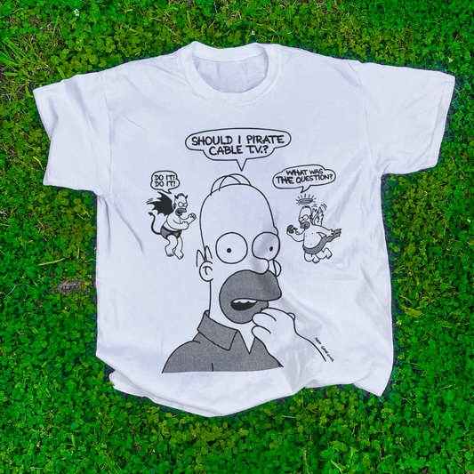 1993 PROMO 'LAST TEMPTATION OF HOMER' VINTAGE WASHED WHITE TEE