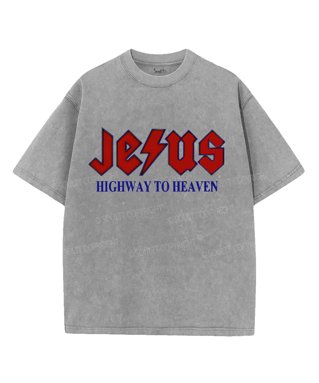 Highway Heaven Washed Christian T-Shirts, Hoodie, Sweatshirt