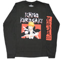 Bleach Mens T-Shirt - Ichigo Kuros Biting Ribbon Kanji on Left Sleeve Hoodie, Sweatshirt | CiraTrend.com