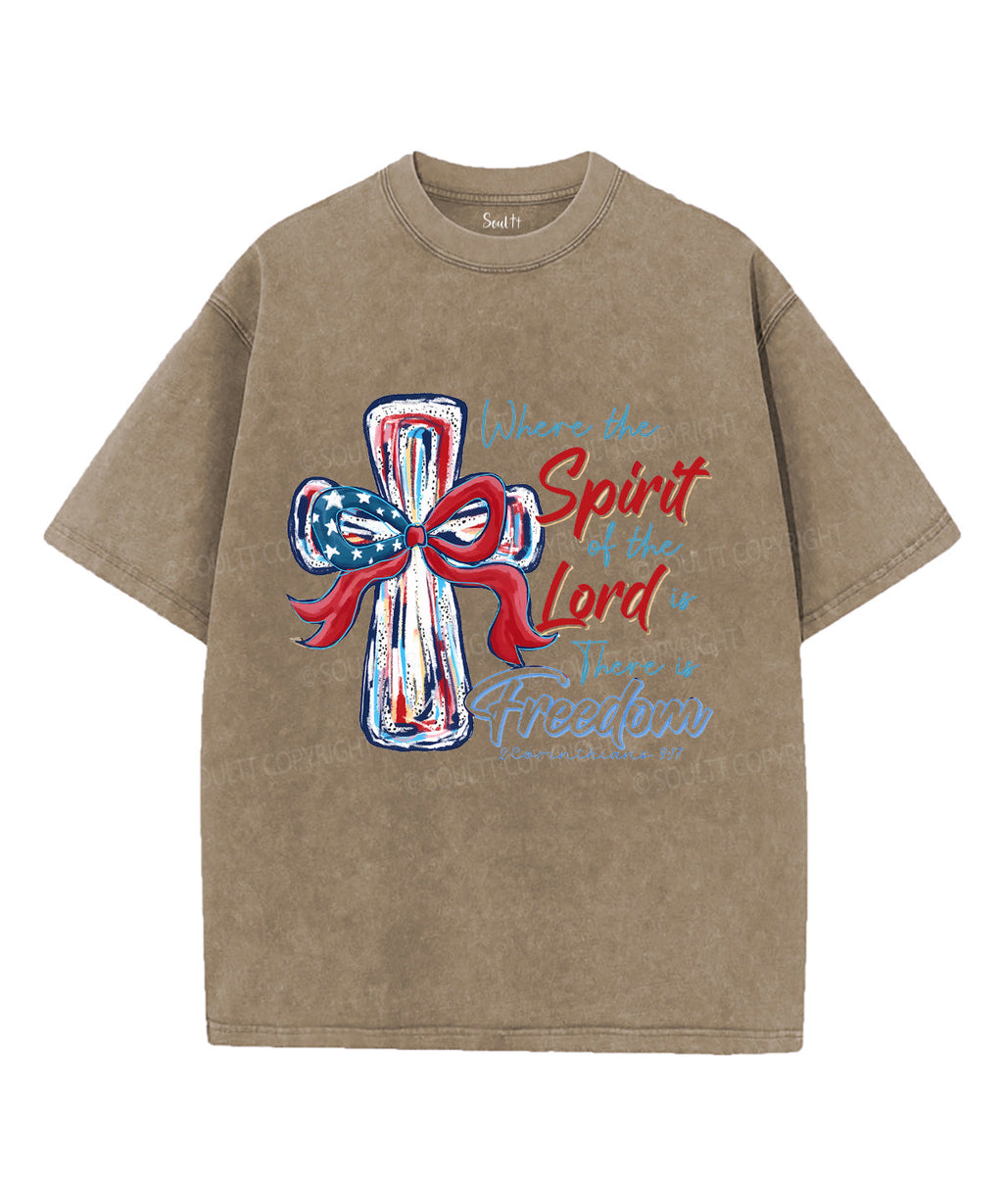 Spirit of the Lord Unisex Washed Christian T-shirt Hoodie, Sweatshirt | CiraTrend.com (Image 5)