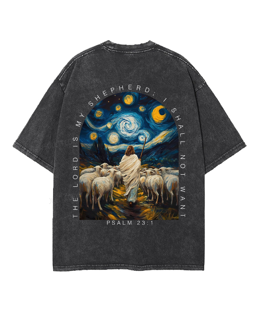 The Lord Is My Shepherd Double Sided Unisex Washed Christian T-shirt Style007 Hoodie, Sweatshirt | CiraTrend.com (Image 3)