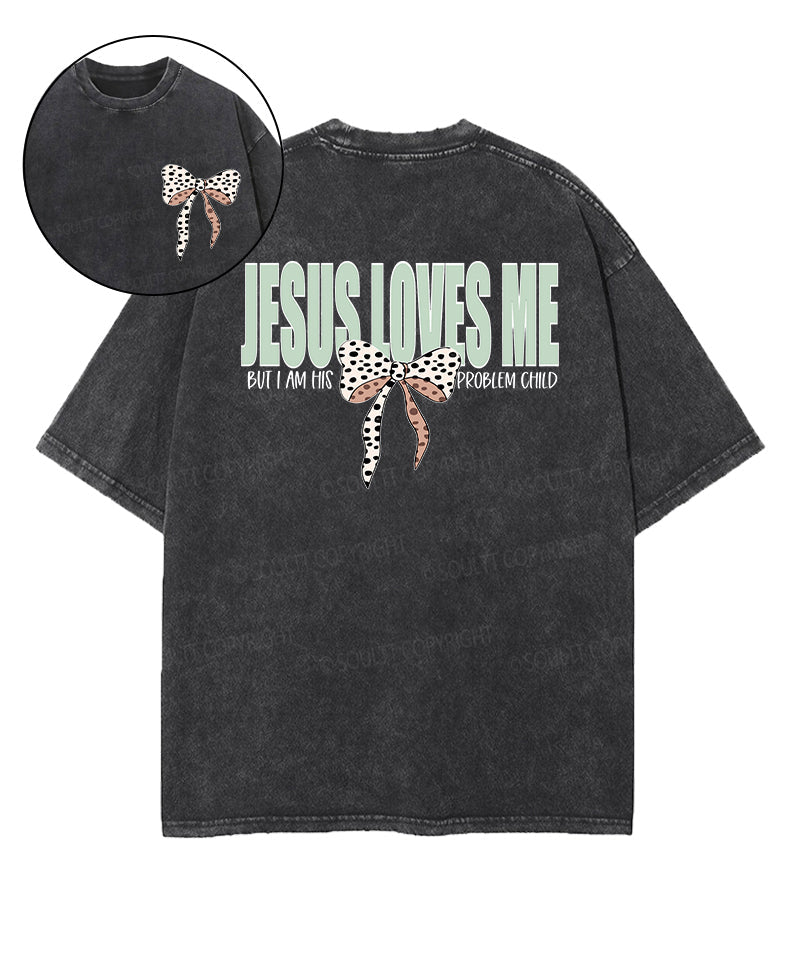 JESUS LOVES ME Double Sided Unisex Washed Christian T-shirt Hoodie, Sweatshirt | CiraTrend.com (Image 1)