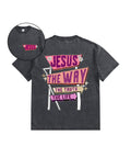 Kids Jesus Is The Way Double Sided Washed Christian T-shirt Hoodie, Sweatshirt | CiraTrend.com (Image 1)