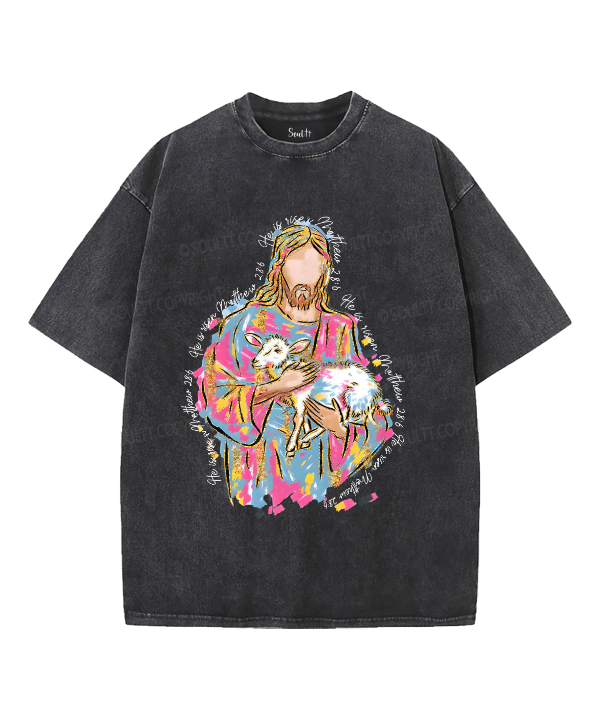 He Is Risen Unisex Washed Christian T-shirt Style012 Hoodie, Sweatshirt | CiraTrend.com (Image 1)