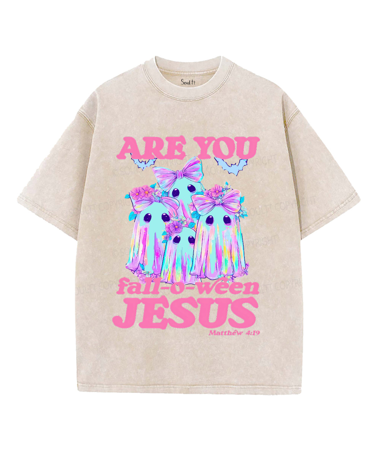 Halloween Ghosts Unisex Washed Christian T-shirt Hoodie, Sweatshirt | CiraTrend.com (Image 2)