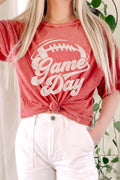 Game Day Football Mineral Graphic Long Crop Top