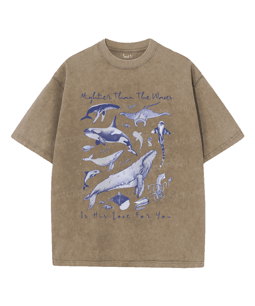 Mightier Than The Waves Unisex Washed Christian T-shirt Style004 Hoodie, Sweatshirt | CiraTrend.com (Image 5)
