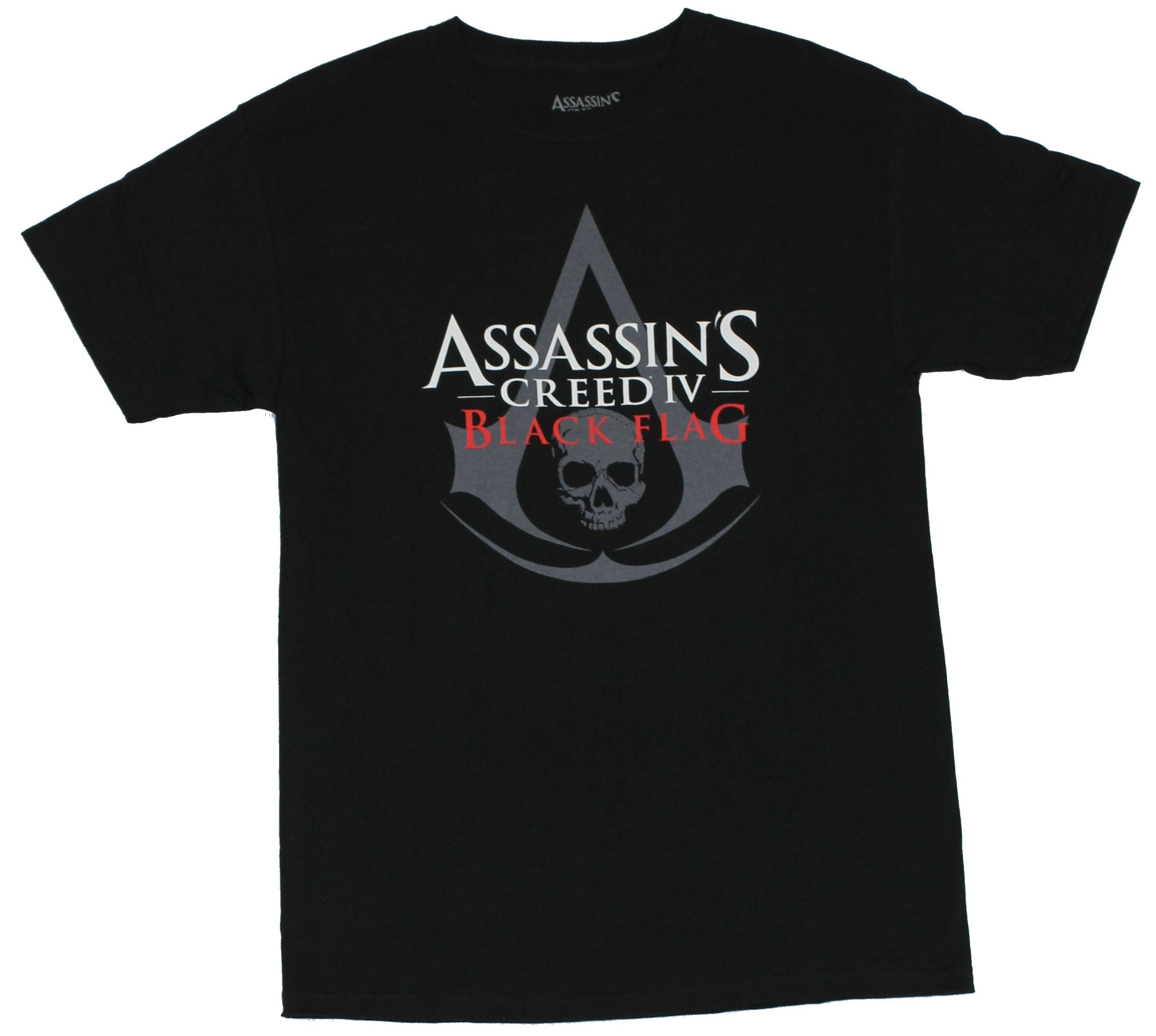 Assassin's Creed IV Mens T-Shirt - Black Flag Simple Gray Logo Under Words Image Hoodie, Sweatshirt | CiraTrend.com