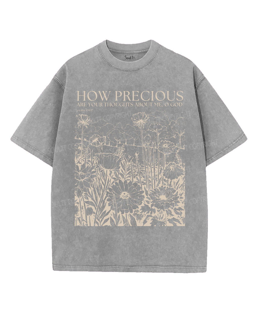 How Precious Are Your Thoughts About Me Washed Christian T-Shirts, Hoodie, Sweatshirt
