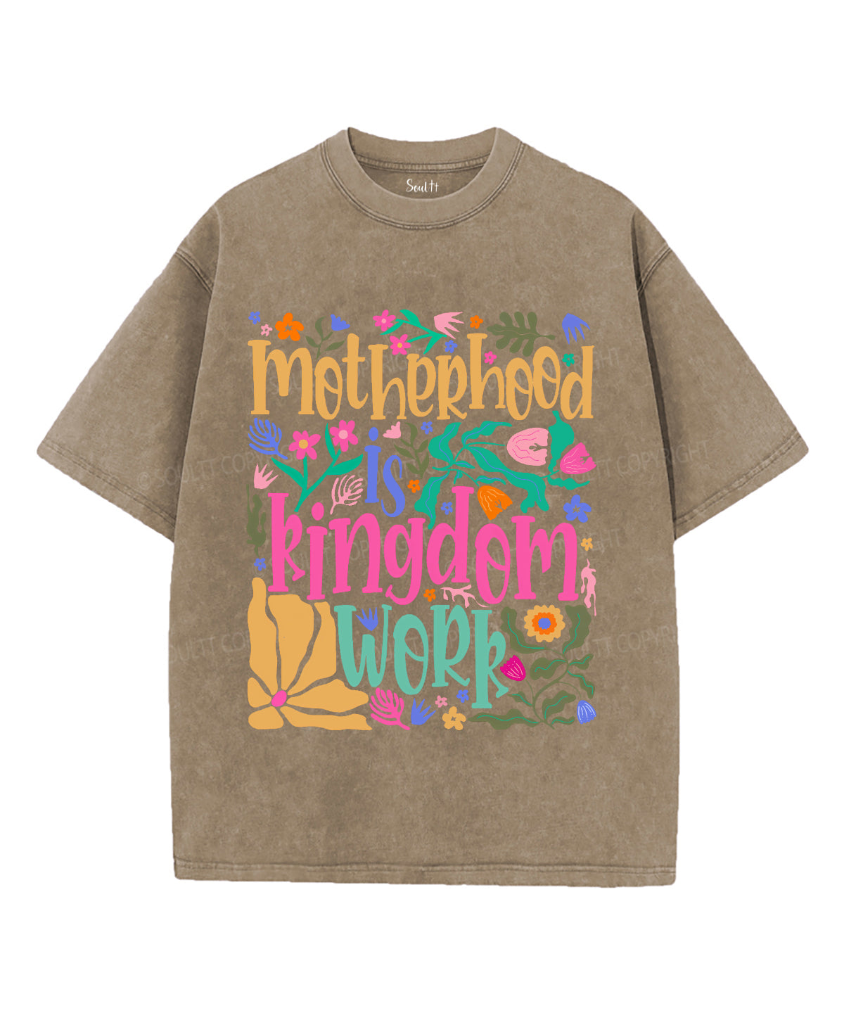 Motherhood Is Kingdom Work Unisex Washed Christian T-shirt Style004 Hoodie, Sweatshirt | CiraTrend.com (Image 5)