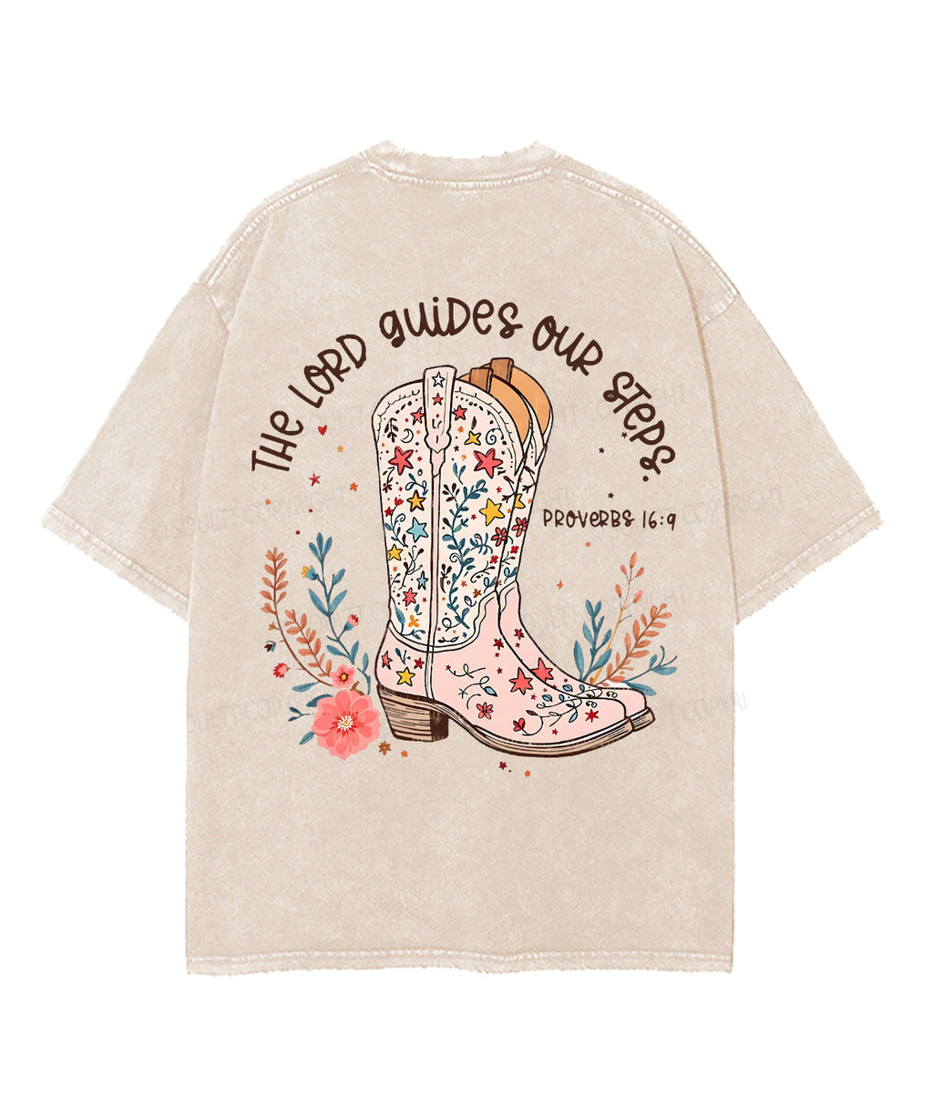 The Lord Guides Double Sided Unisex Washed Christian T-shirt Hoodie, Sweatshirt | CiraTrend.com (Image 2)
