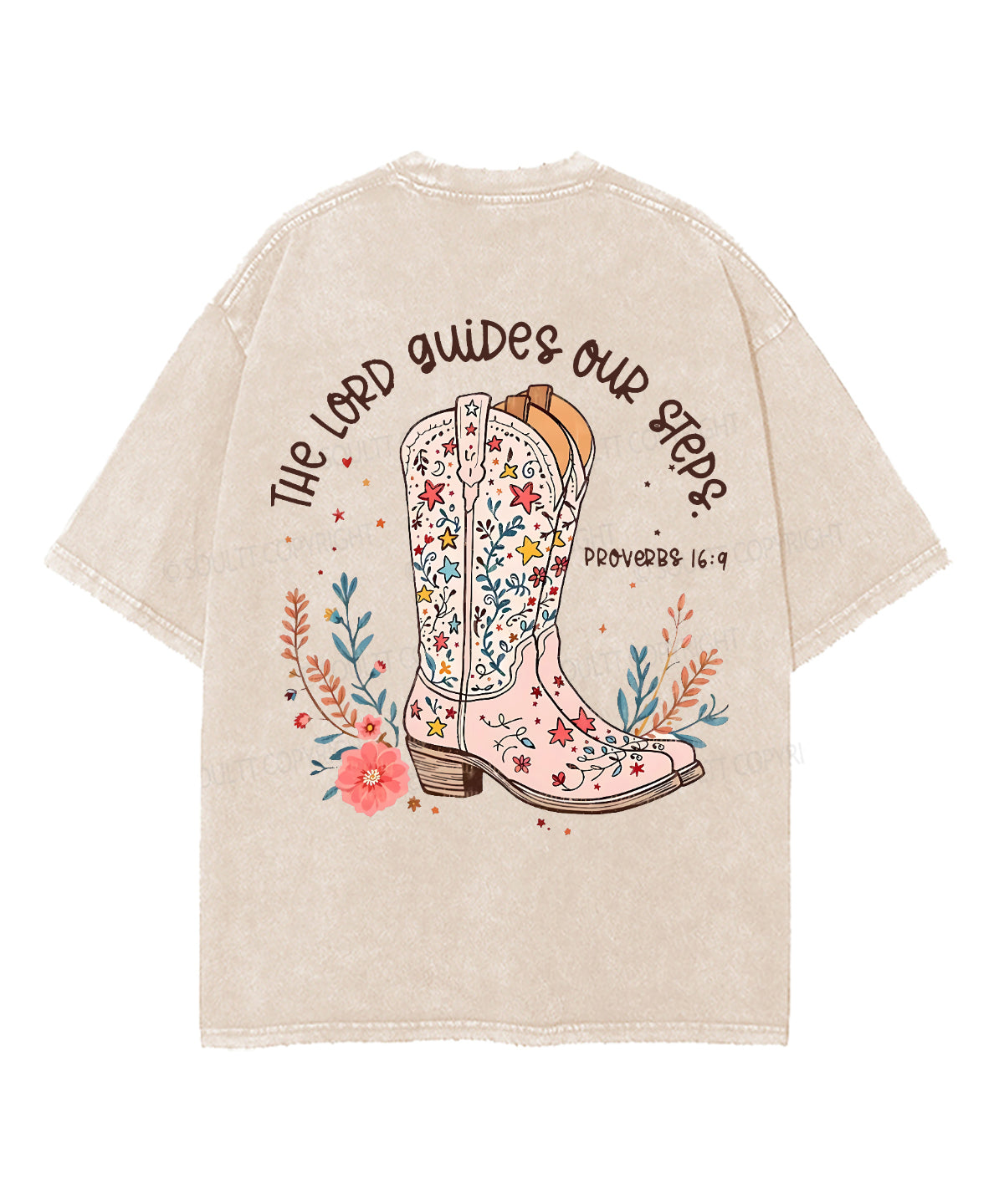 The Lord Guides Double Sided Unisex Washed Christian T-shirt Hoodie, Sweatshirt | CiraTrend.com (Image 2)