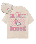 Silliest Goose Double Sided Unisex Washed Christian T-shirt Hoodie, Sweatshirt | CiraTrend.com (Image 1)