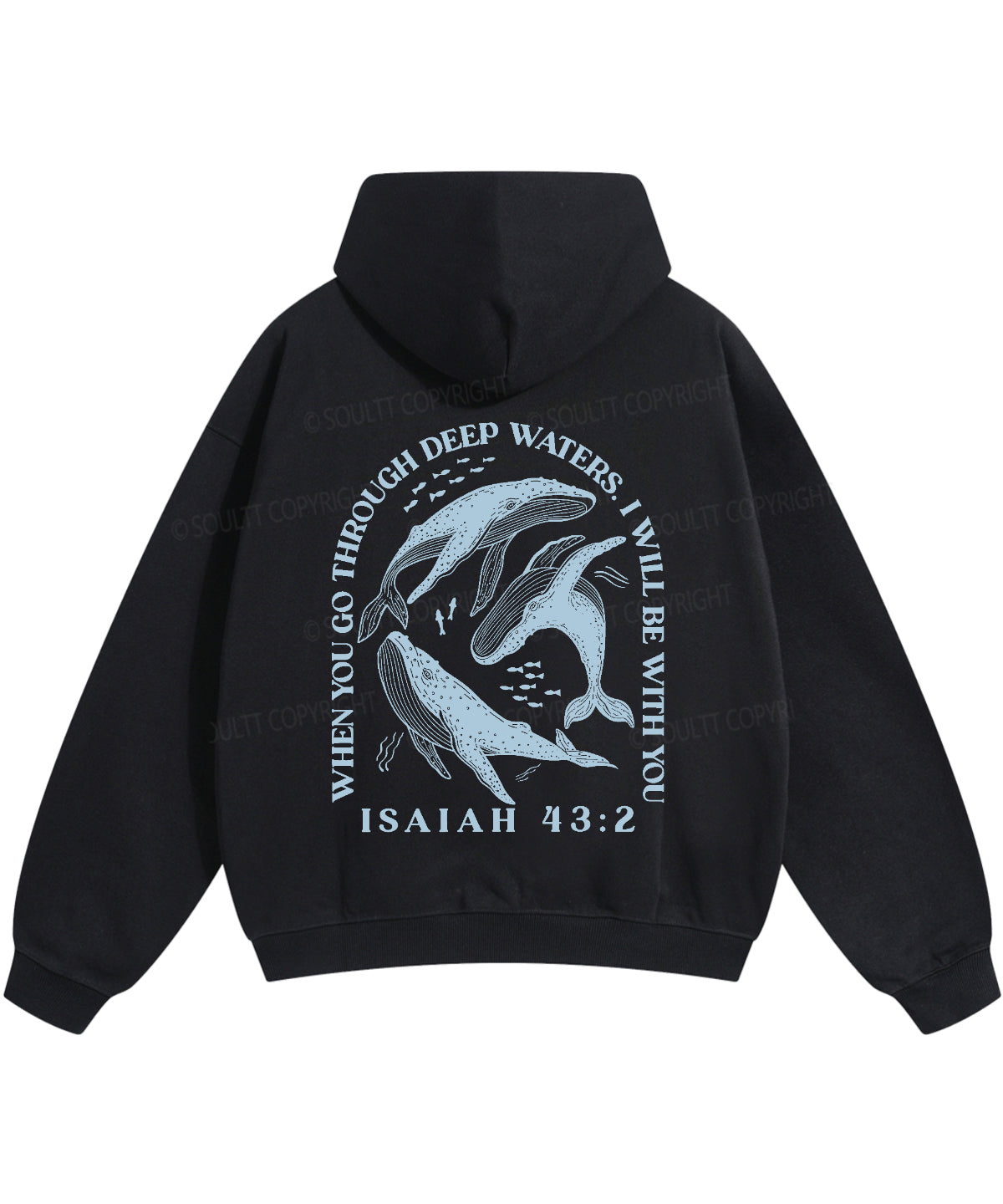 When You Go Though Deep Water Double Sided Unisex Cotton Christian Hoodie T-Shirts, Sweatshirt | CiraTrend.com (Image 3)