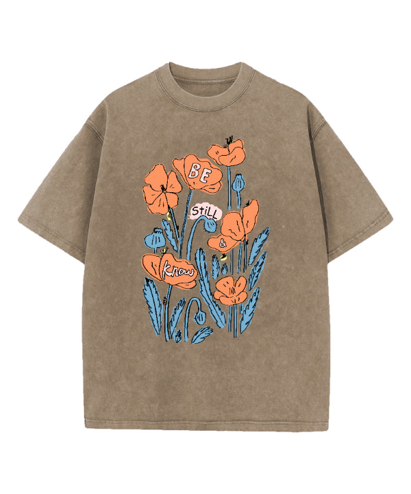 Be Still And Know Washed Christian T-shirt Hoodie, Sweatshirt | CiraTrend.com (Image 5)