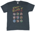 Street Fighter II Mens T-Shirt - Distressed Classic Characters Circles Hoodie, Sweatshirt | CiraTrend.com
