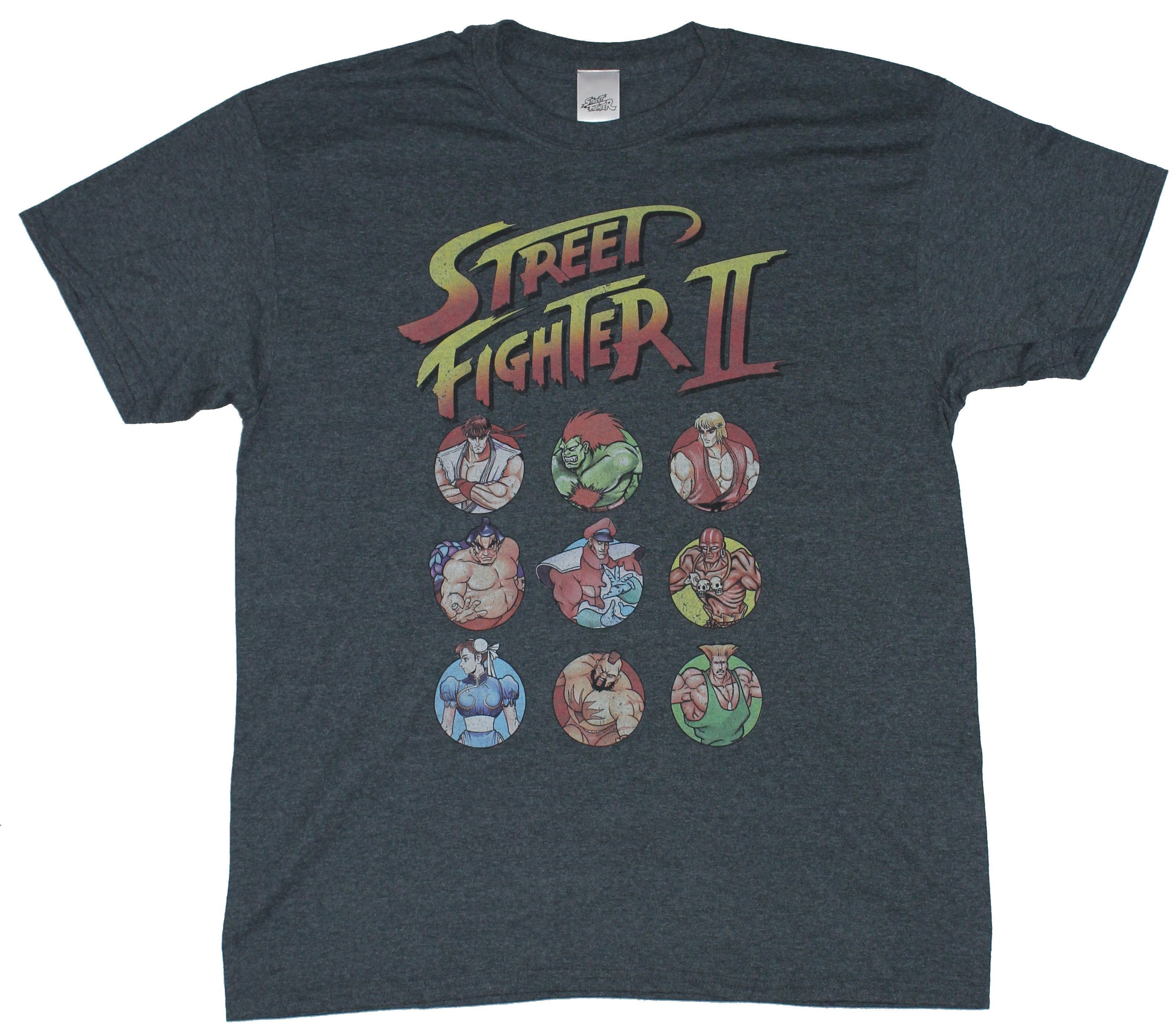Street Fighter II Mens T-Shirt - Distressed Classic Characters Circles Hoodie, Sweatshirt | CiraTrend.com