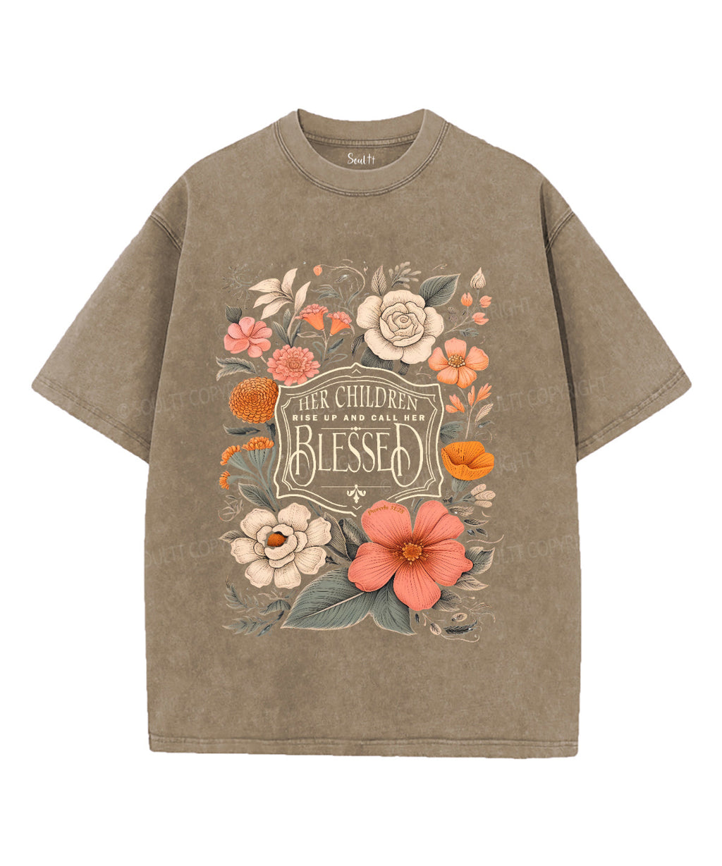 Her Children Arise Call Her Blessed Double Sided Washed Christian T-Shirts, Hoodie, Sweatshirt
