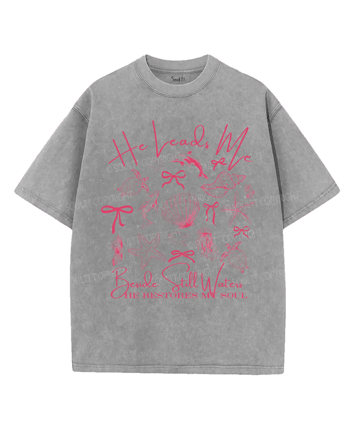 He Restores My Soul Washed Christian Style001 T-Shirts, Hoodie, Sweatshirt