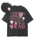 Iced Coffee Brings Me Back From The Dead Double Sided Unisex Washed Christian T-shirt Hoodie, Sweatshirt (Image 1)