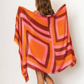 Abstract Striped Print Scarf