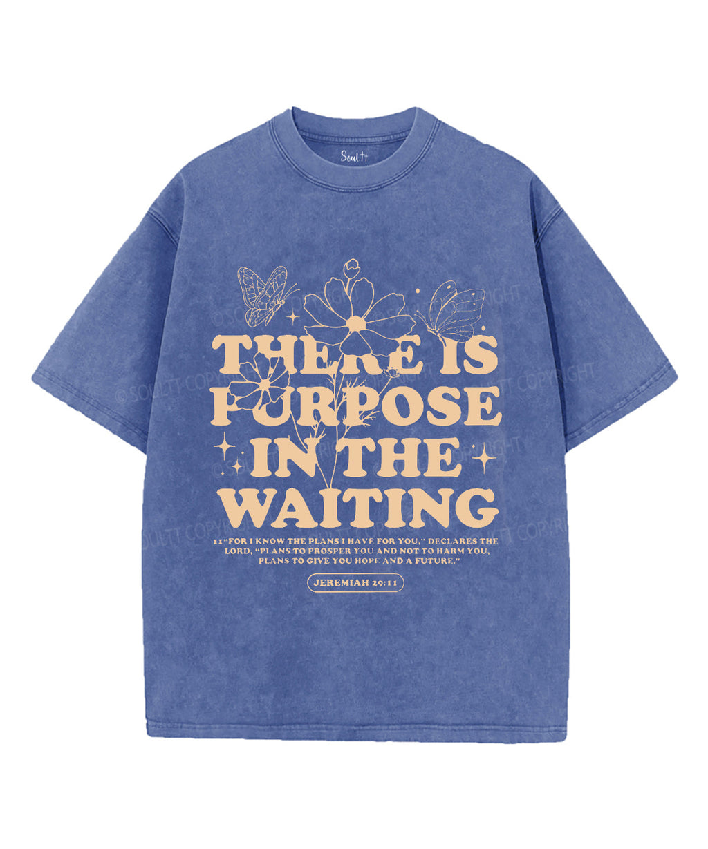 There Is Purpose in the Waiting Unisex Washed Christian T-shirt Hoodie, Sweatshirt | CiraTrend.com (Image 4)