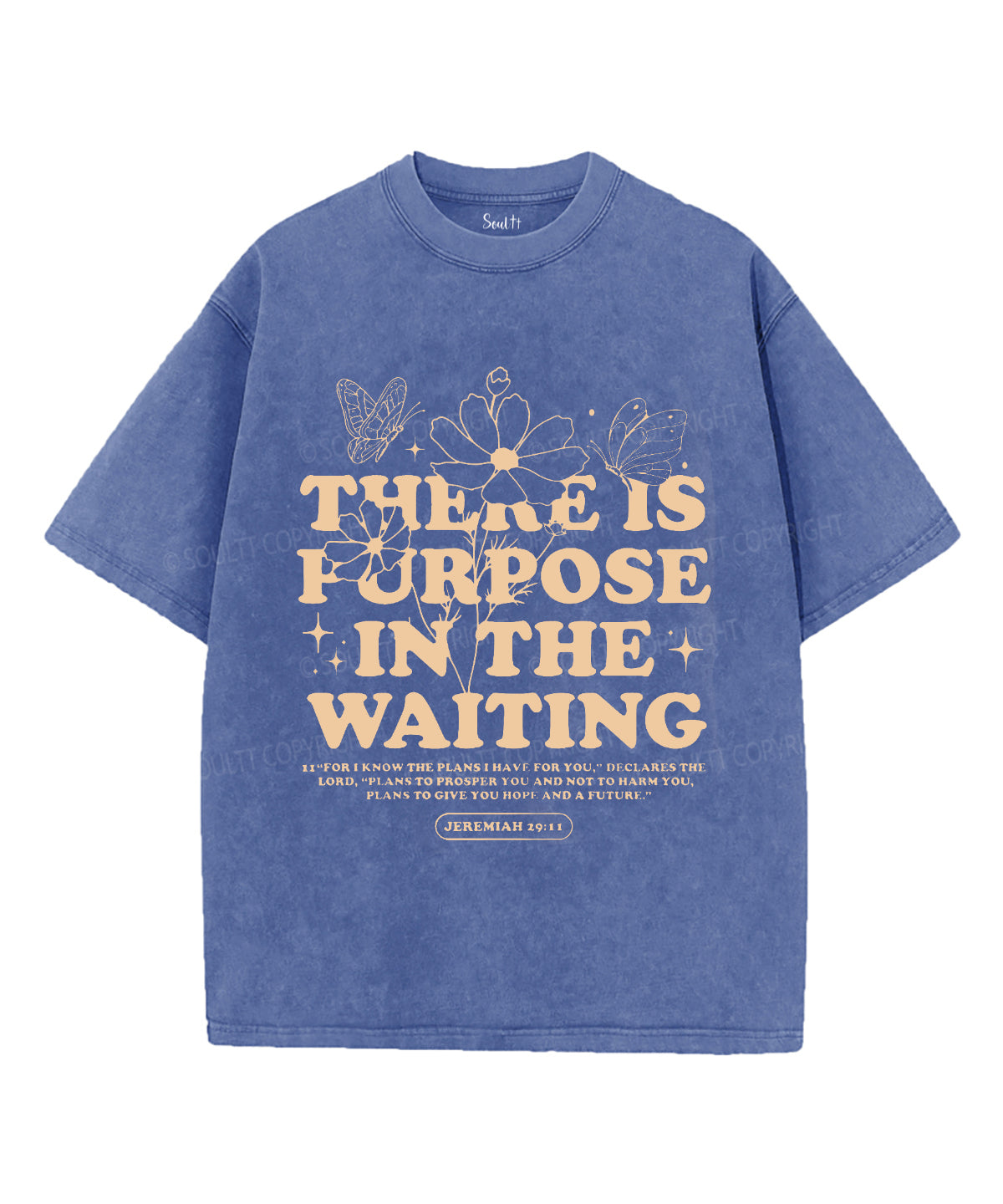 There Is Purpose in the Waiting Unisex Washed Christian T-shirt Hoodie, Sweatshirt | CiraTrend.com (Image 4)