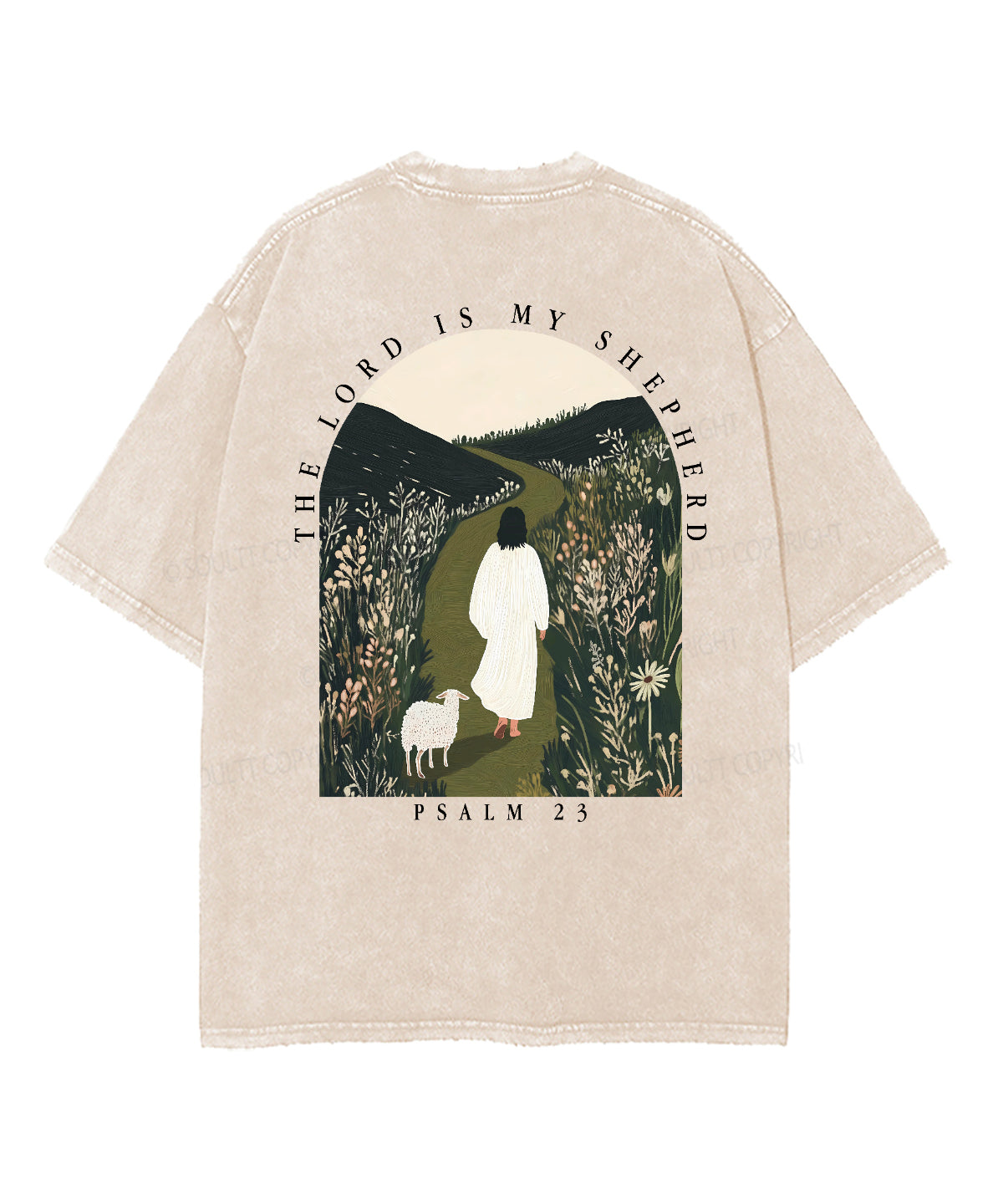 The Lord Is My Shepherd Double Sided Unisex Washed Christian T-shirt Style008 Hoodie, Sweatshirt | CiraTrend.com (Image 5)