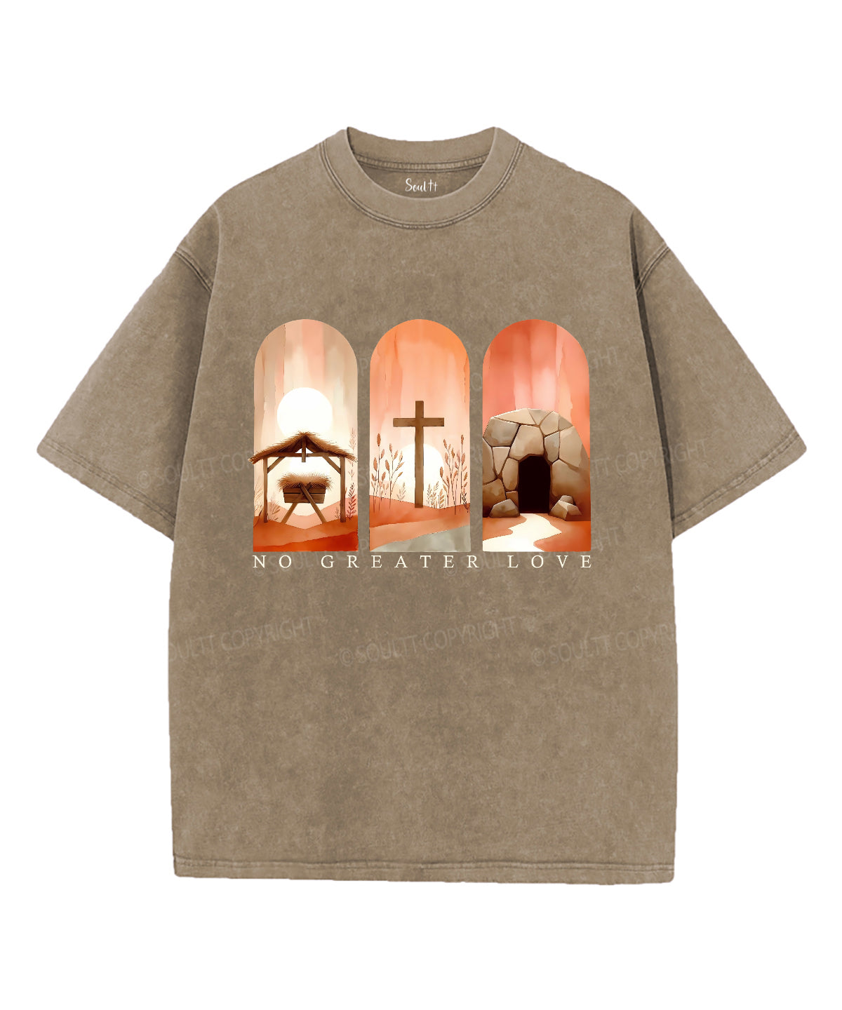 No Greater Love Unisex Washed Christian T-shirt Style001 Hoodie, Sweatshirt | CiraTrend.com (Image 5)