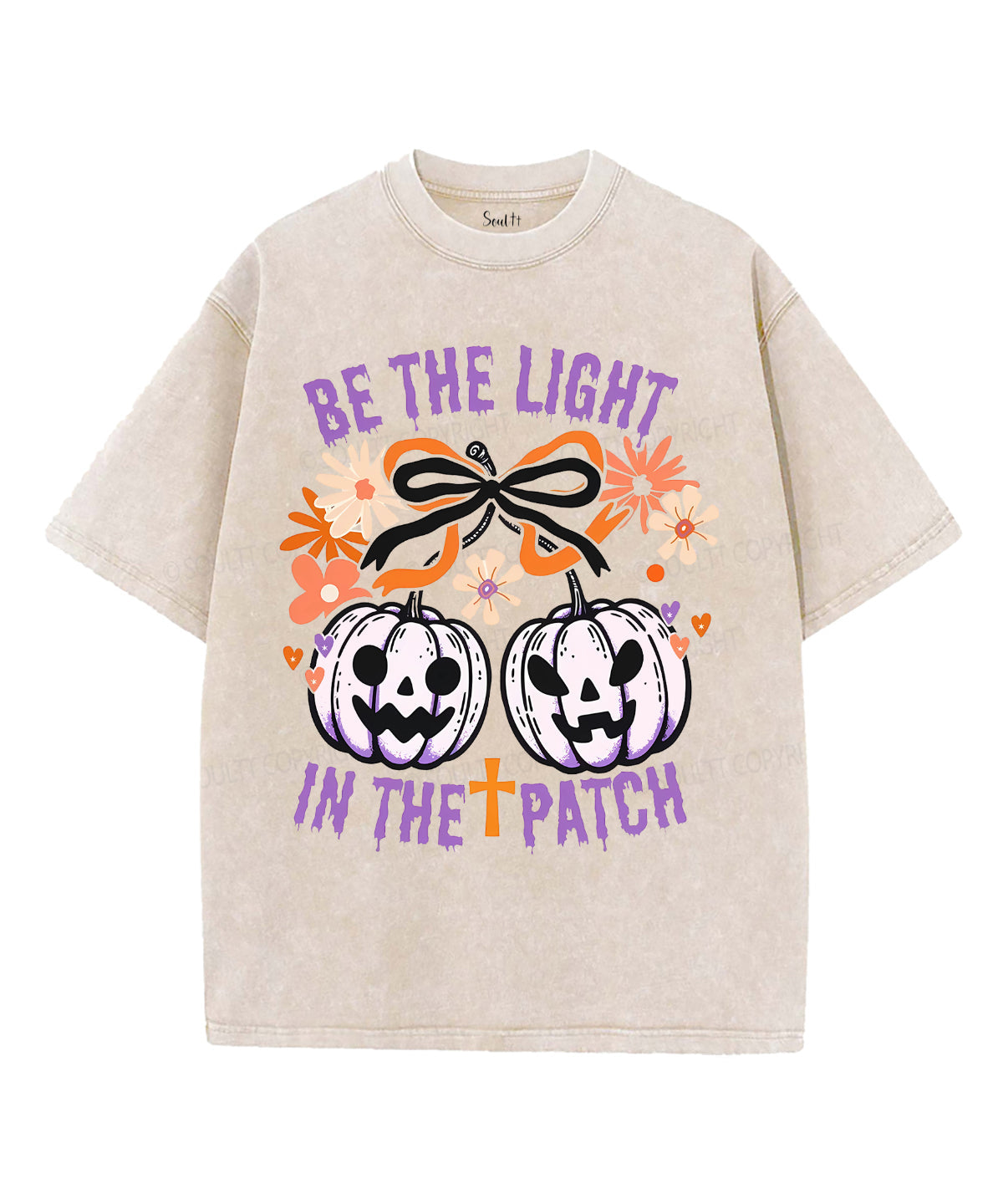 Be The Light Unisex Washed Christian T-shirt Style005 Hoodie, Sweatshirt | CiraTrend.com (Image 2)